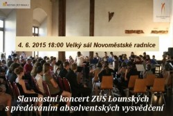 Slavnostní koncert ZUŠ Lounských s předáváním absolventských vysvědčení